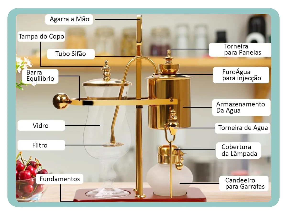 Cafeteira de Sifão Belga.
