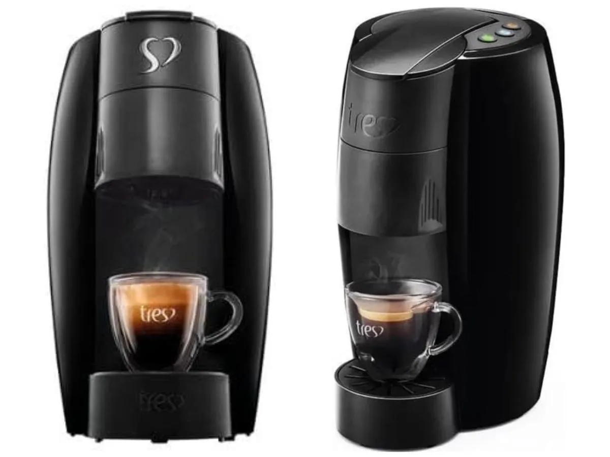Cafeteira Espresso LOV Preta, TRES 3 Corações
