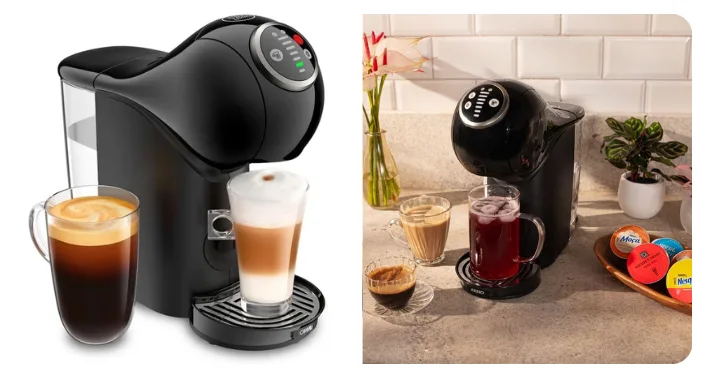 Dolce Gusto Genio S Plus Nescafé Arno com alguns copos ao redor. Grão em Casa.