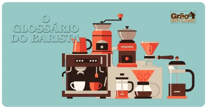 desenho de equipamentos utilizados para fazer café.