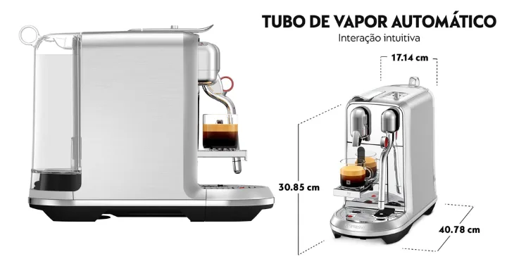 Medidas da Cafeteira Nespresso Creatista Plus - Grão em Casa..